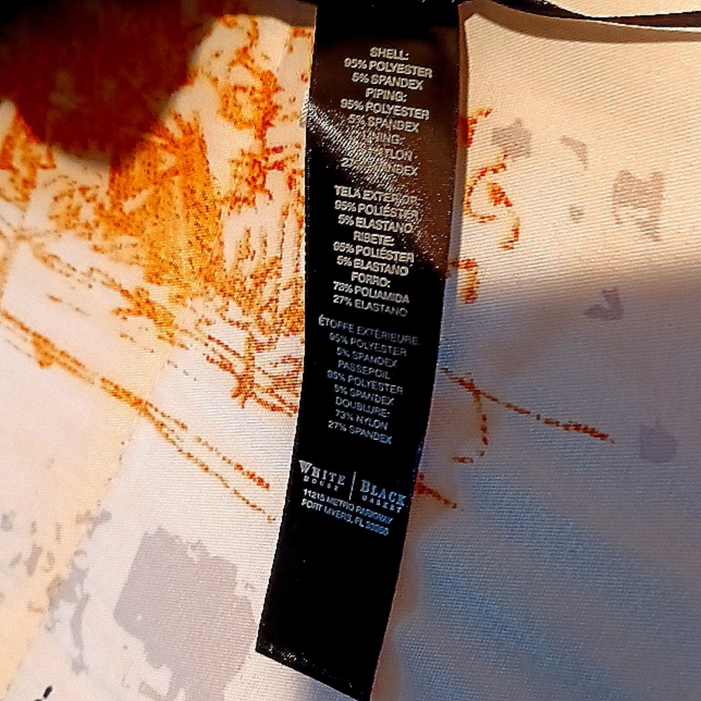 WHBM Black/white piping sleeveless body con dress size 00 - Picture 6 of 6